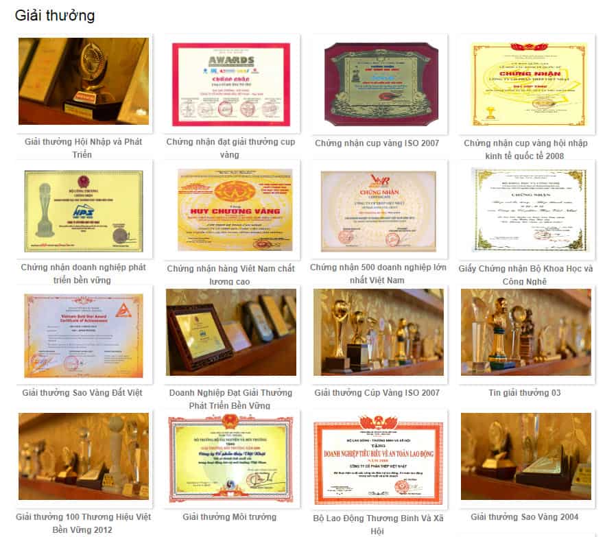 giải thưởng thép việt nhật