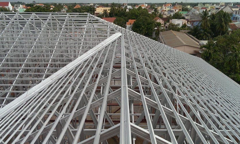thép hộp làm khung mái nhà