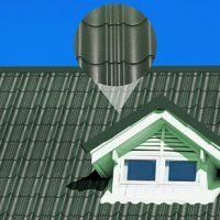 mái tôn giả ngói màu xanh rêu