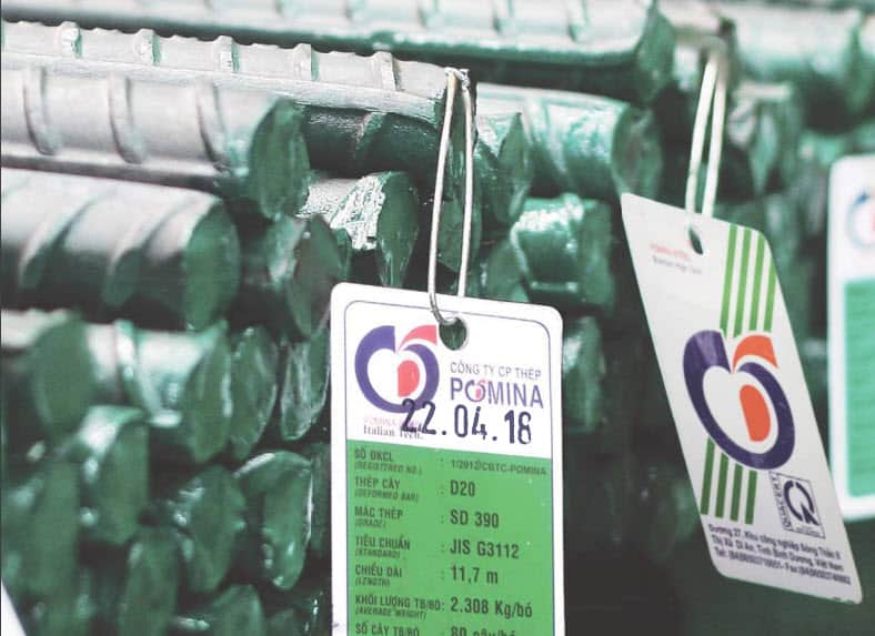 thép pomina đạt chuẩn chất lượng quốc tế