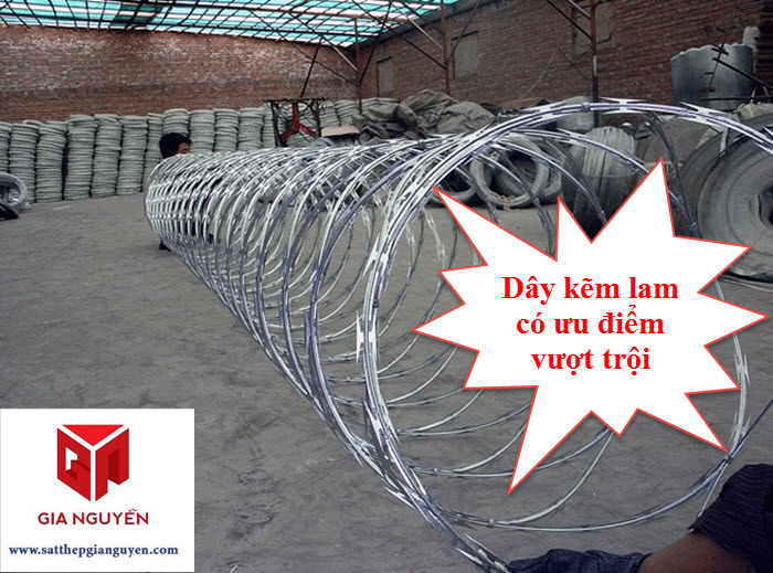 Dây kẽm lam được thiết kế tỉ mỉ giúp bảo vệ tốt cho công trình